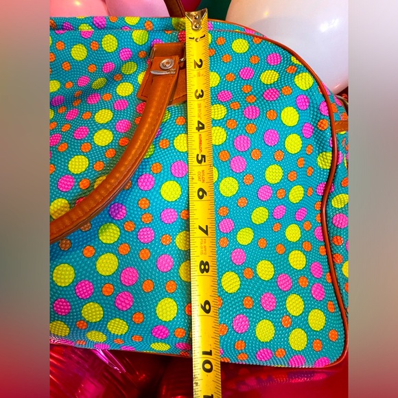 Jinluda Tote NWT Polka Dot with Colorful PVC Bag - Picture 7 of 9